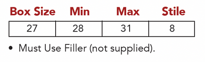 Wall Blind Cabinet Specs